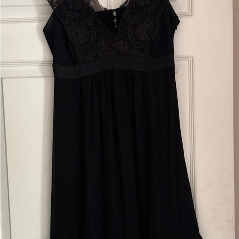 BCBGMaxAzria Black Lace Midi Dress